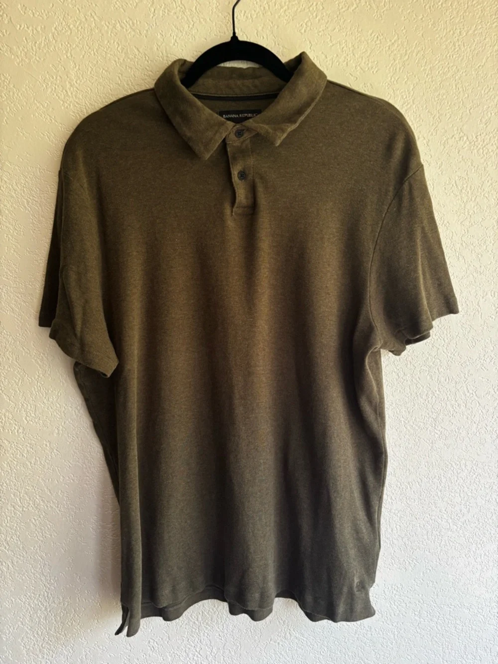 Banana Republic Men's Luxe Touch Performance Polo Green XL 100% Cotton